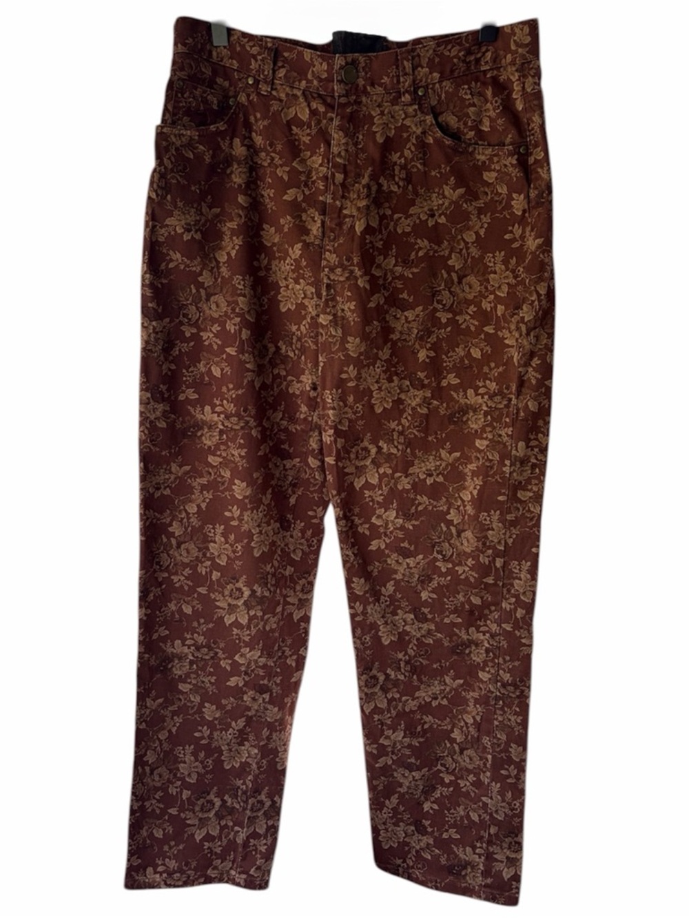 Vtg. 90’s Lauren by Ralph Lauren  Brown Floral Pants.